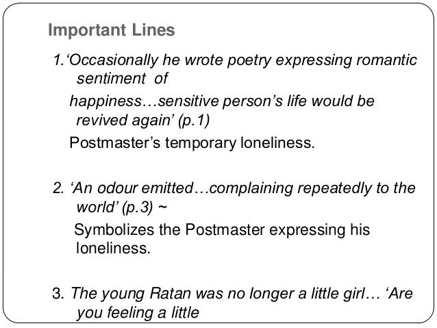The Postmaster By Rabindranath Tagore Pdf